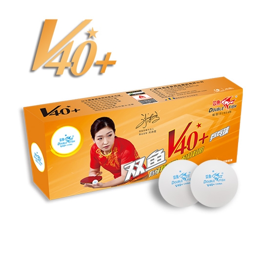 כדור טניס שולחן Double Fish V40+ Volant – כדור אימון כוכב אחד (*)